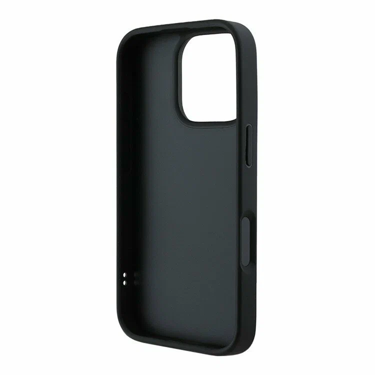 Чехол Guess PU Quilted with Script Metal Logo Hard Black для iPhone 16 Pro