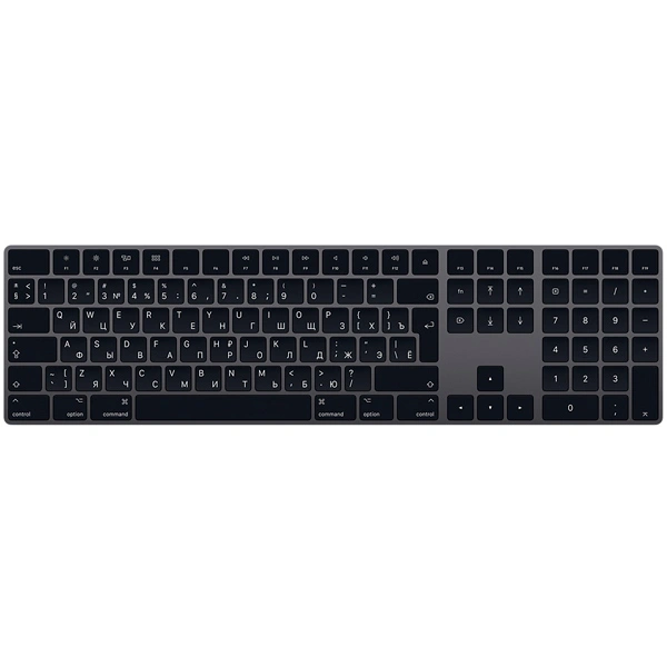 Клавиатура Apple Magic Keyboard Numeric, Lightning, Space Gray (тёмно-серая) (MRMH2) Клавиатура Apple Magic Keyboard Numeric, Lightning, Space Gray (тёмно-серая) (MRMH2)