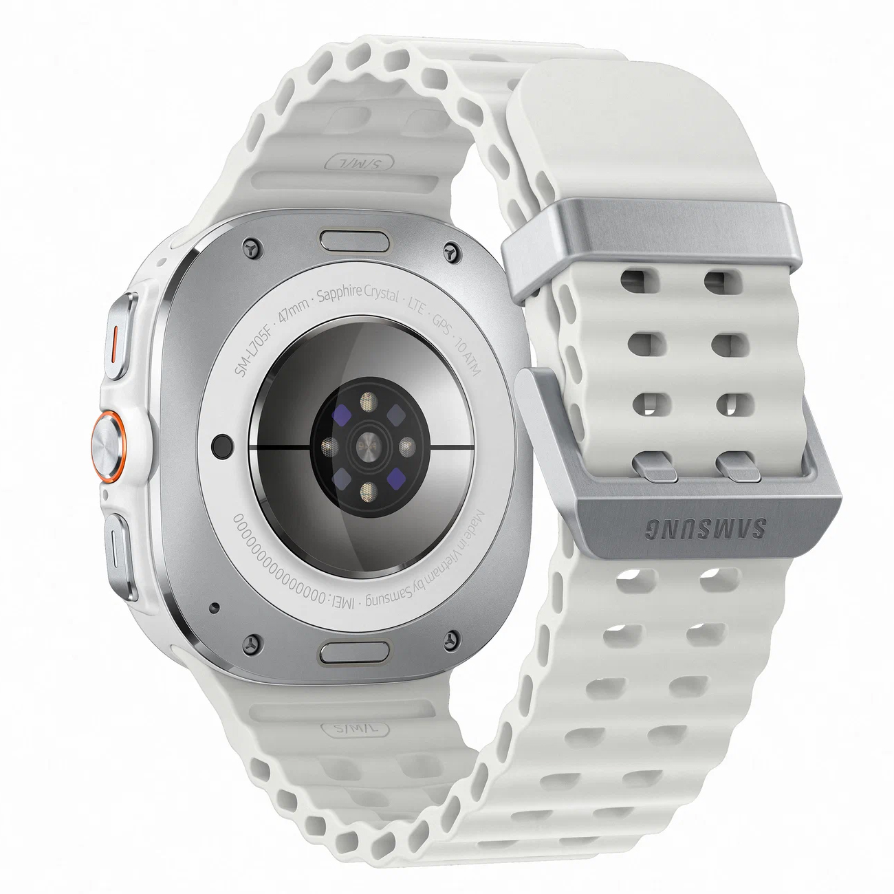 Умные часы Samsung Galaxy Watch Ultra 47 мм Wi-Fi + LTE, Белый титан, Ремешок белый