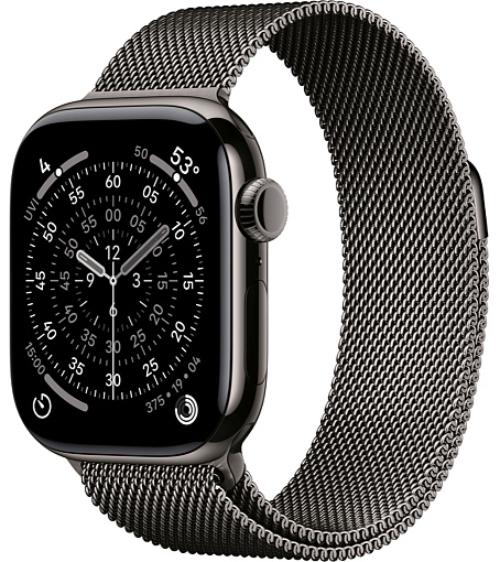 Смарт-часы Apple Watch Series 11, 42 мм, ремешок Titanium Milanese Loop, Сланцевый / Slate