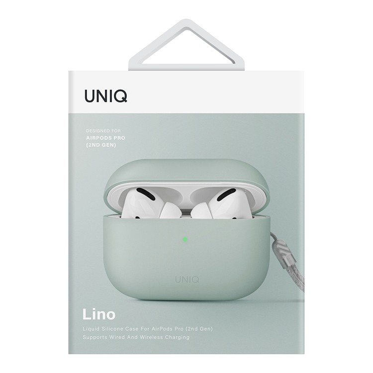 Чехол Uniq LINO Liquid Silicone для AirPods Pro 2 Зелёный