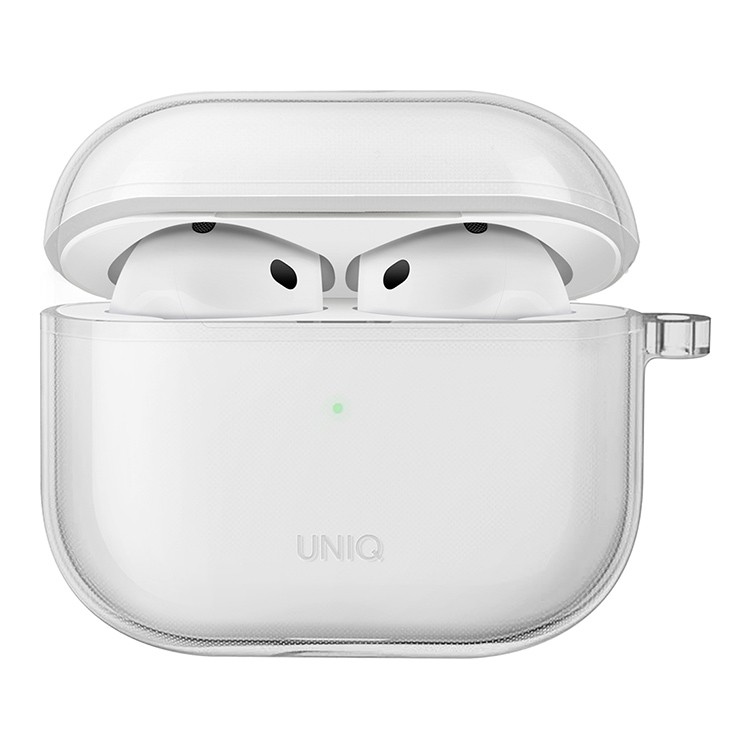Чехол Uniq Glase TPU с карабином для AirPods 4 Прозрачный