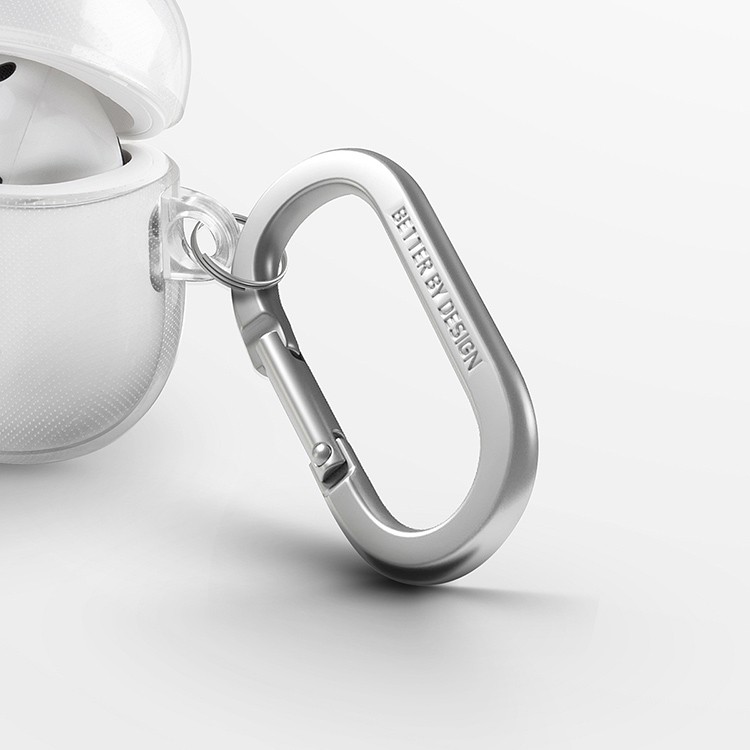 Чехол Uniq Glase TPU с карабином для AirPods 4 Прозрачный