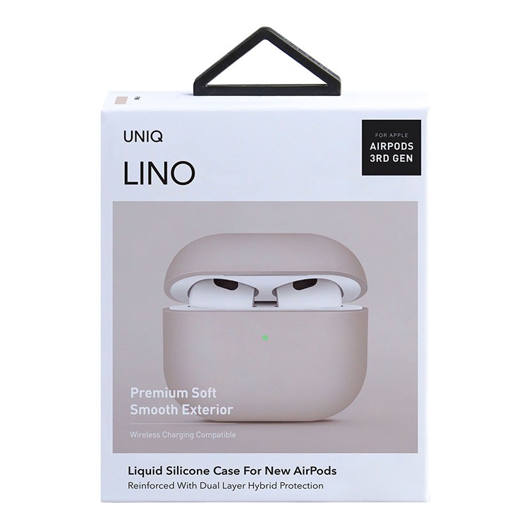 Чехол Uniq LINO Liquid Silicone для AirPods 3 Розовый