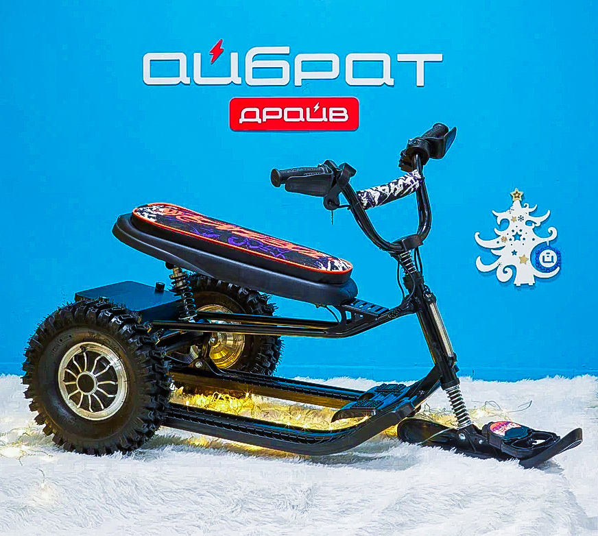 Снегокат электрический iBrat S2, Черный