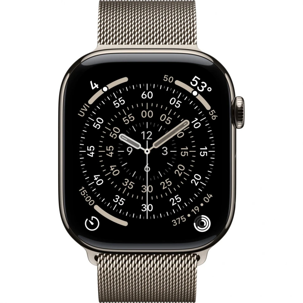 Смарт-часы Apple Watch Series 11, 46 мм, ремешок Titanium Milanese Loop, Натуральный / Natural