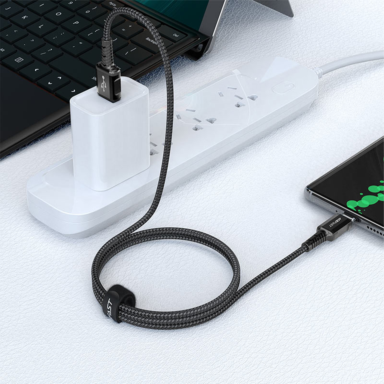 Кабель AceFast USB - Type-C, 1.2 м, C1-04