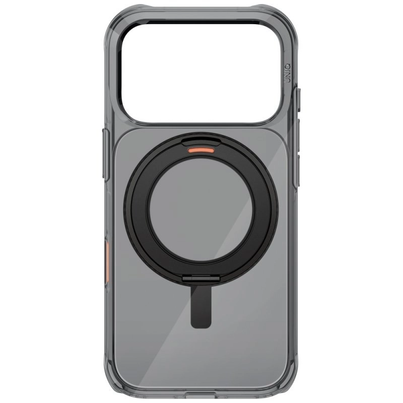 Чехол Uniq Swivix с поворотной подставкой 360° для Apple iPhone 17 Pro, Carbon Black (карбоновый чёрный), MagSafe