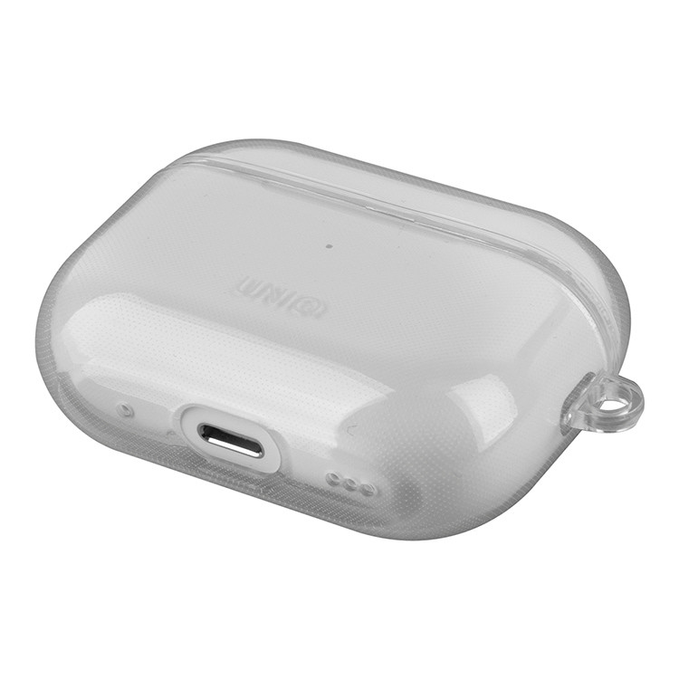 Чехол Uniq Glase TPU с карабином для AirPods Pro 2 Прозрачный