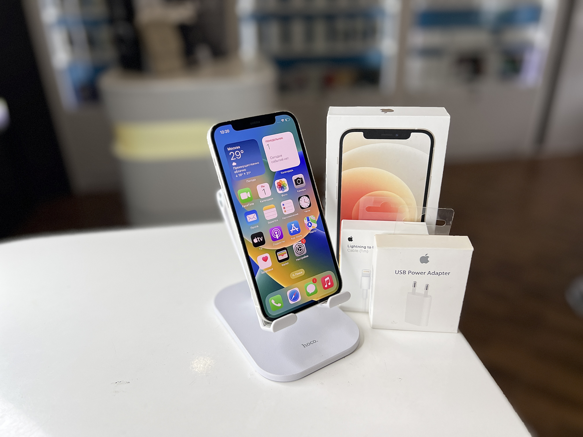 Смартфон Apple iPhone 12, Белый, 128 ГБ / 4586*