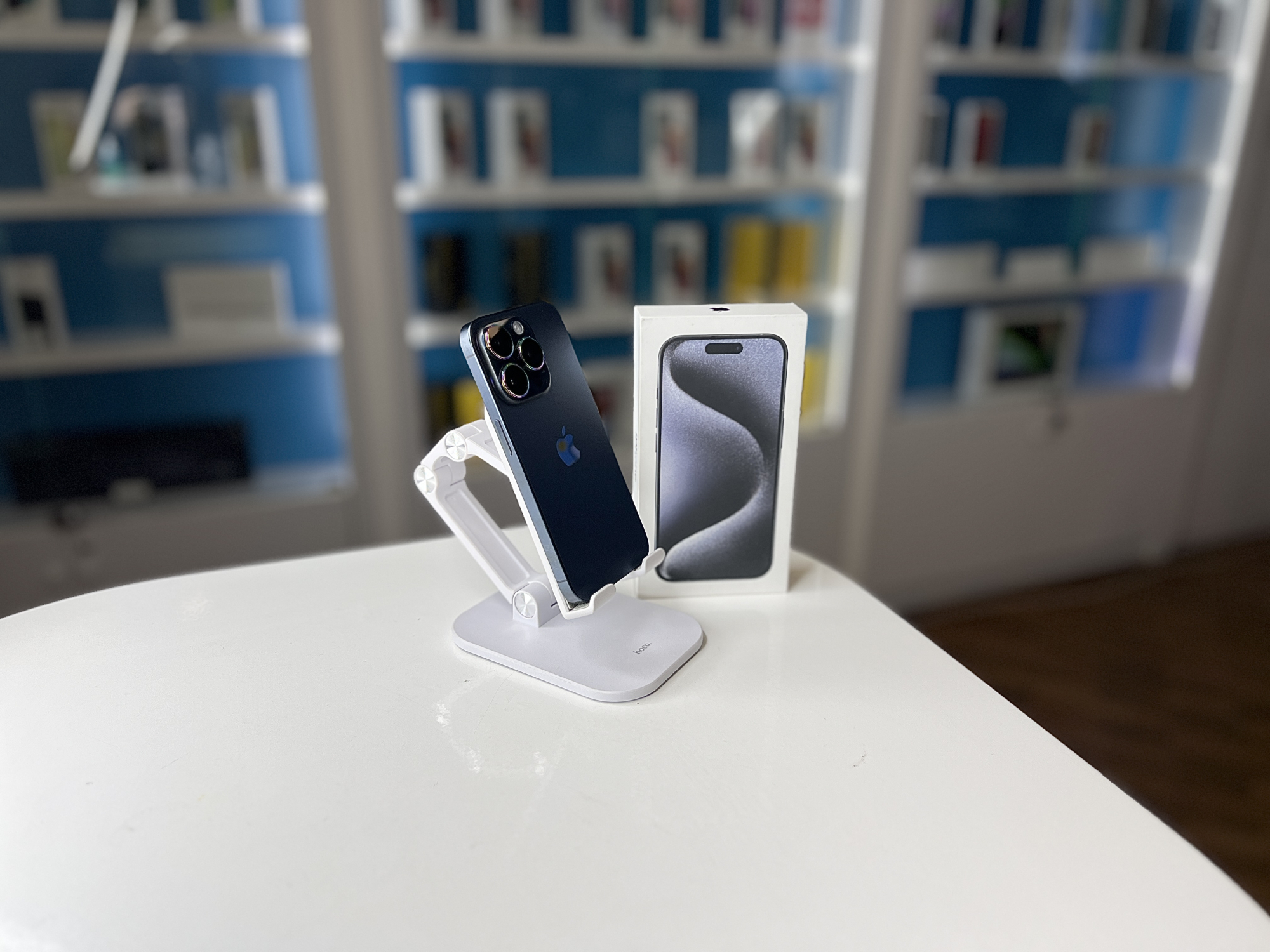 Смартфон Apple iPhone 15 Pro, Синий титан, 128 ГБ / 7706**