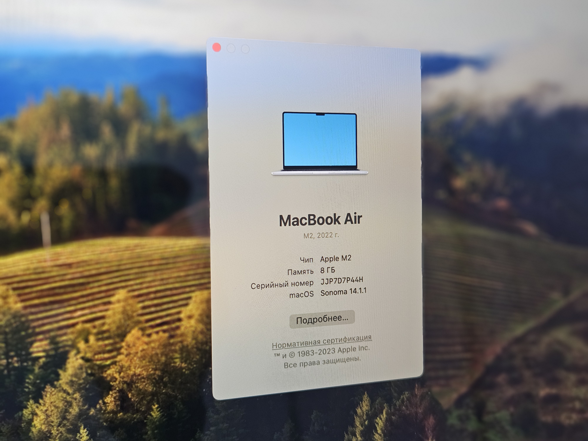 Ноутбук Apple MacBook Air 13" M2, Серый космос, 8/256 ГБ / P44H*